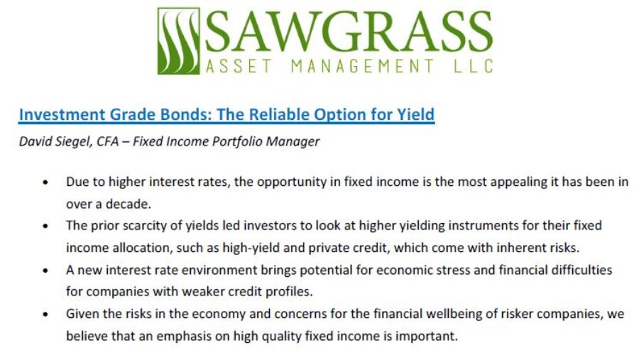 Investment Grade Bonds: The Reliable Option for Yield