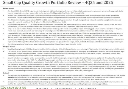Small Cap Quality Growth – Q4 Commentary