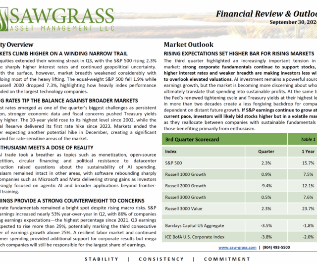 Q3 2026 Review & Outlook